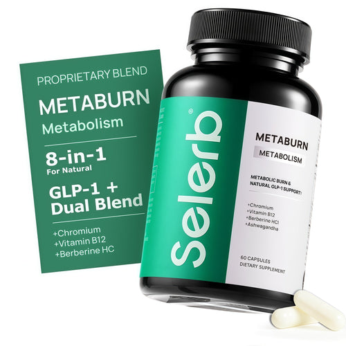 Selerb Berberine + Green Tea + B12 Complex - Gentle Plant-Based Formula with Chromium - 60 Capsules