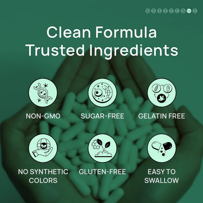 Selerb Berberine + Green Tea + B12 Complex - Gentle Plant-Based Formula with Chromium - 60 Capsules